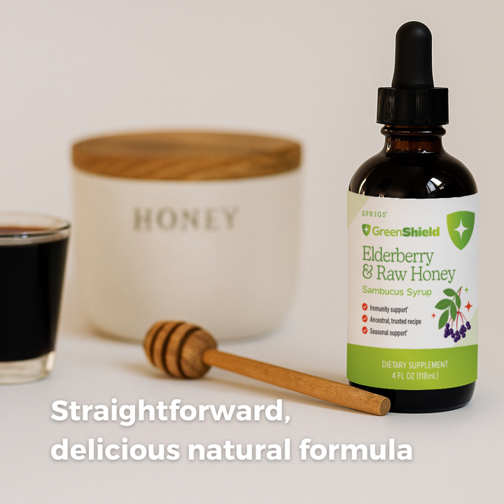 Elderberry &amp; Raw Honey Syrup